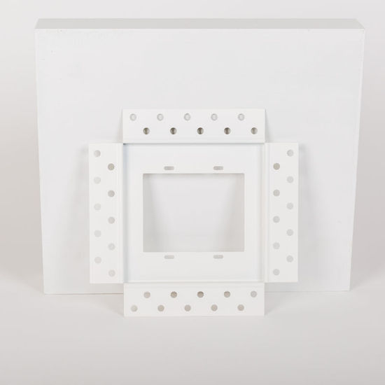 Drywall Receptacle Mount for 2 Gang Satin White