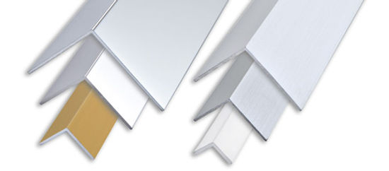 Moulure de protection de coin extérieur symétrique aluminium laqué blanc - 1-3/16" (30 mm) x 1-3/16" x 6' 6-3/4"