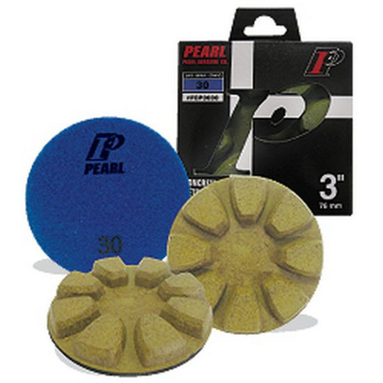 Dry Concrete Polishing Pads 3" Kit, 100 Grit (Pack of 6)