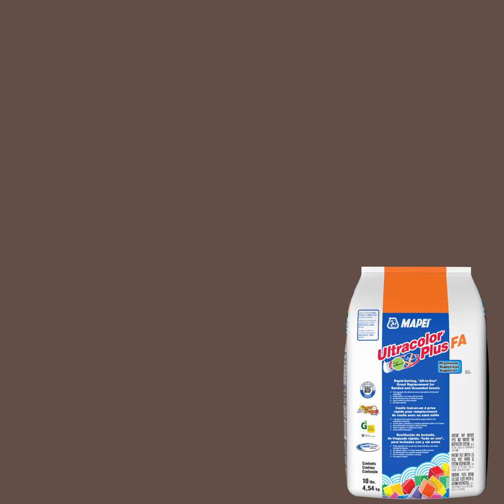 tobacco grout Mapei - Ultracolor Plus FA Rapid-Setting All-in-One Grout #5079 Cocoa 4.54  kg - 6BU007905
