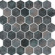 Mosaic Hex XL Ecostone Denim Copper Glossy 12" x 12"