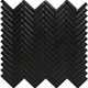 Mosaic Herringbone Black Glossy 12" x 12"