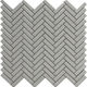 Mosaic Herringbone Grey Glossy 12" x 12"