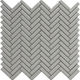 Mosaïque Herringbone Grey Lustré 12" x 12"