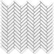 Mosaic Herringbone White Satin 12" x 12"