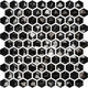 Mosaic Edna Hexagon Black Glossy 12" x 12"