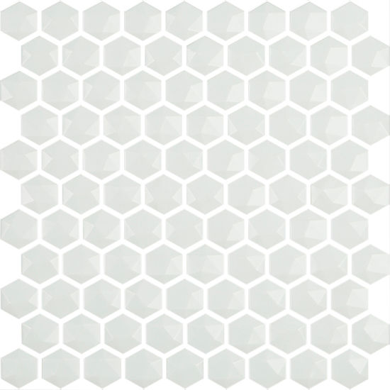 Mosaic Edna Hexagon White Matte 12" x 12"
