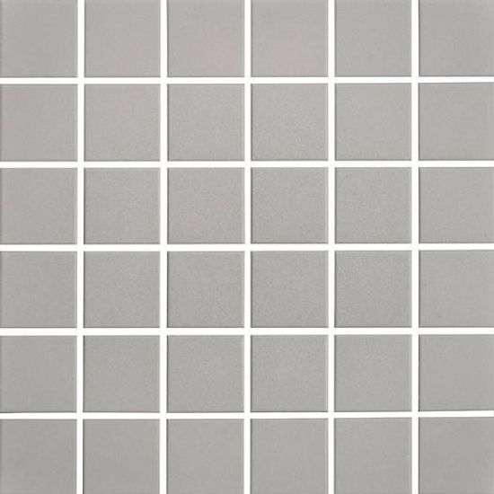 Mosaïque Plain Glaze Light Grey Satiné 12" x 12"