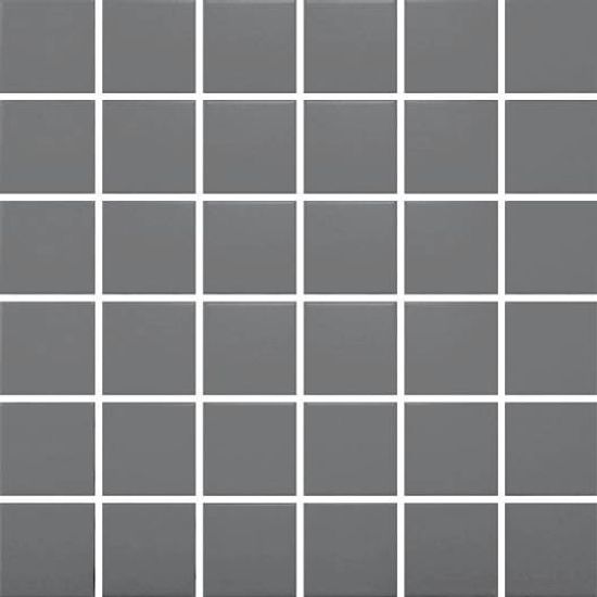 Mosaïque Plain Glaze Steel Grey Satiné 12" x 12"