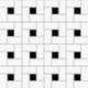 Mosaic Basic Hexagon/Octagon Spiral Black and White Satin 12" x 12"