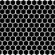 Mosaic Basic Hexagon/Octagon Black Satin 12" x 12"
