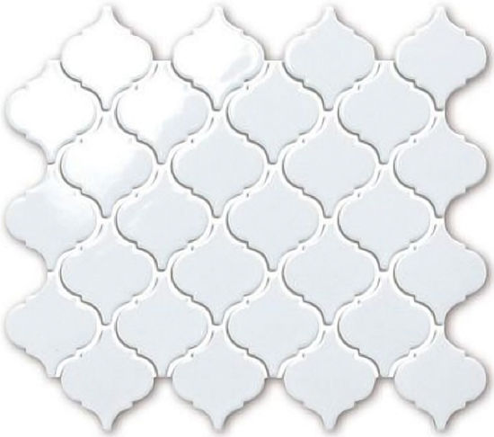 Mosaic Small Lantern White Glossy 10" x 12"