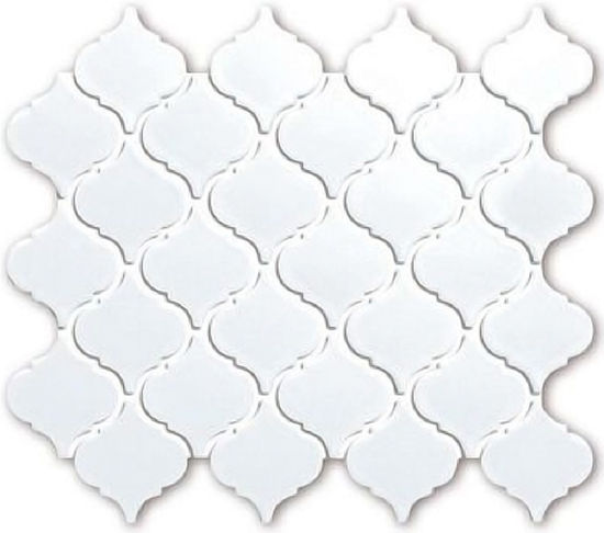 Mosaic Small Lantern White Matte 10" x 12"