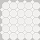 Mosaic Basic Hexagon/Octagon Octagon White Satin 12" x 12"