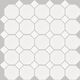 Mosaïque Basic Hexagon/Octagon Octagon White Satiné 12" x 12"