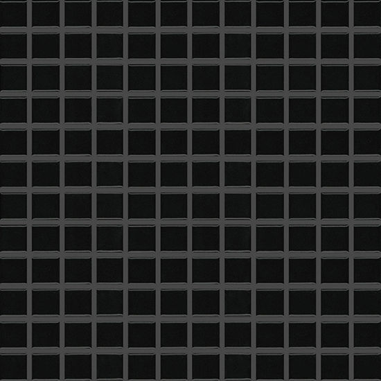 Mosaic Basic Black Square Satin 12" x 12"