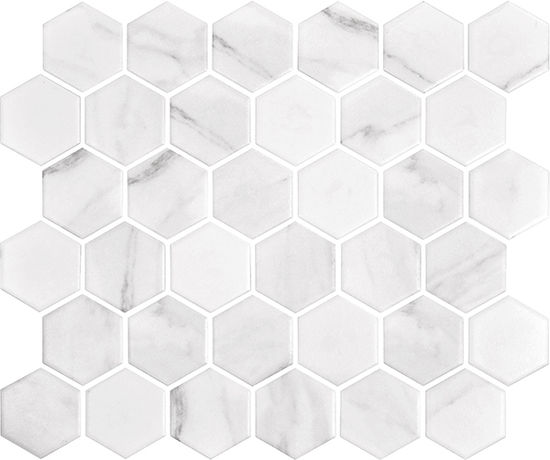 Mosaic Miki - InkJet Mosaics Carrara White Matte 11" x 13"