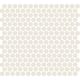 Mosaïque Penny Round Off White Lustré 12" x 12"