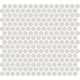 Mosaïque Penny Round Light Grey Lustré 12" x 12"