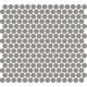 Mosaïque Penny Round Dark Grey Lustré 12" x 12"