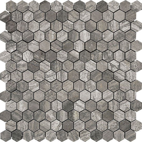 Mosaïque Terra Marble Metalicus Hexagone Poli 12" x 12"