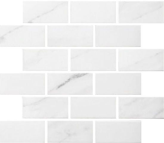 Mosaïque Miki - InkJet Mosaics Carrara White Mat 11" x 12"