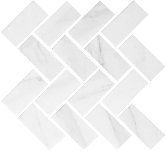 Mosaïque Miki - InkJet Mosaics Carrara White Mat 11" x 11"