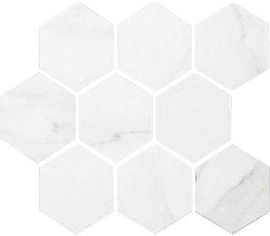 Mosaic Miki - InkJet Mosaics Carrara White Matte 10" x 12"