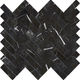 Mosaic Terra Marble Nero Marquina Herringbone Polished 12" x 12"