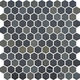 Mosaïque Opalo Stone Noir Hexagone Lustré 12" x 12"
