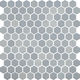 Mosaïque Opalo Stone Gris Hexagone Lustré 12" x 12"