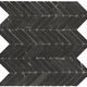 Mosaïque Miki Chevron Black Marquina Mat 12" x 12" (4.6 pi²/boîte)