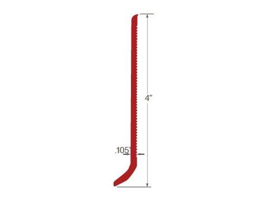 Coved Wall Base #16 Light Red 1/8" x 4" x 100'