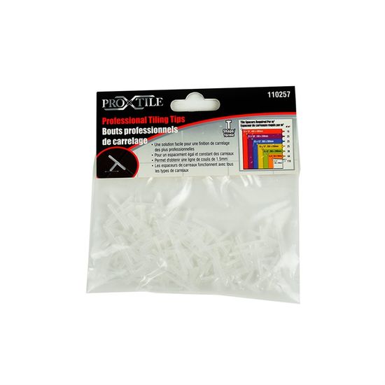 Tile Spacers T-Type 1/16" Pack of 100