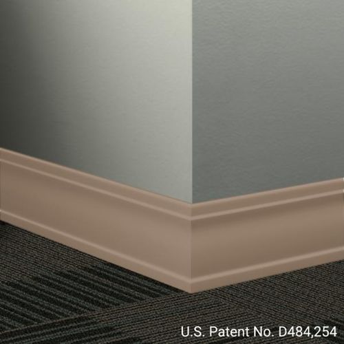Johnsonite Millwork Contoured Wall Base 45 Sandalwood Outline 31/2