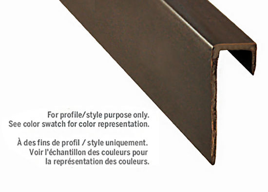 Capuchon carré en vinyle pour tapis #040 Noir - 7/8" (22 mm) x 5/16" x 12'