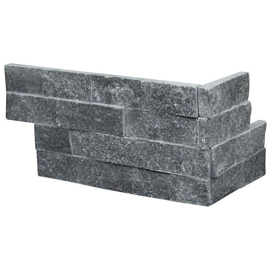 Wall Tiles RockMount Cosmic Black Splitface Corner 6" x 18"