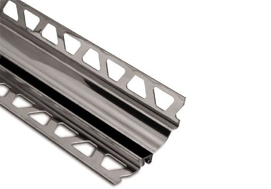 DILEX-HKS Cove-Shaped Profile with 23/32" Radius Stainless Steel (V2) Black 5/8" (16 mm) x 7/16" x 8' 2-1/2"