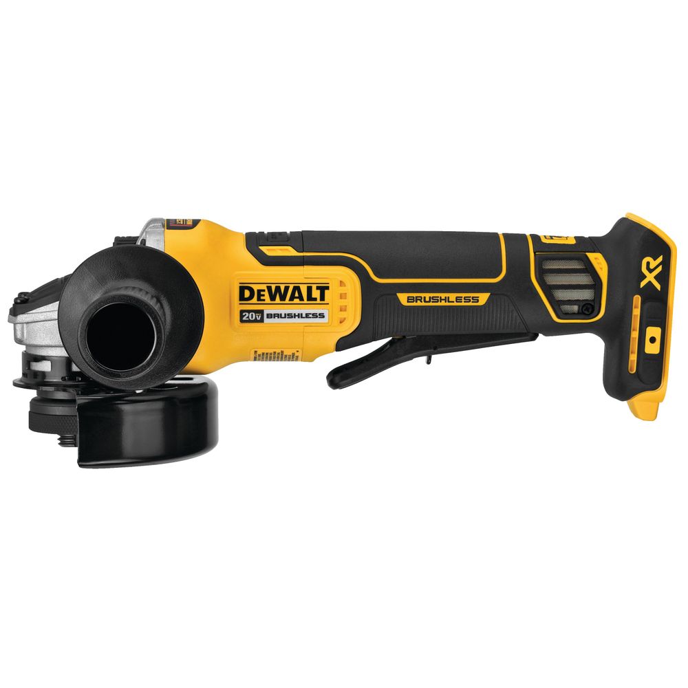 DeWalt Petite meuleuse angulaire avec interrupteur à palette et frein  anti-contrecoups 20 V Max XR 4.5 (DCG413B)