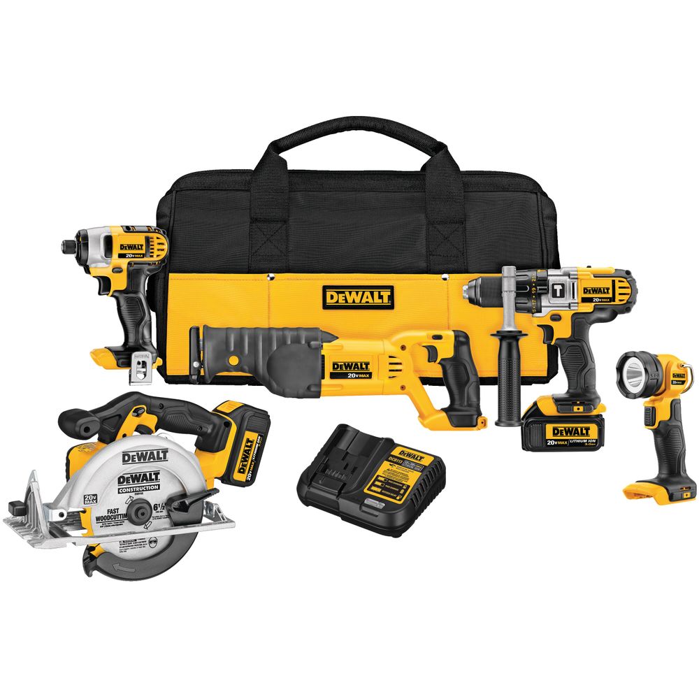 DeWalt Ensemble 5 outils sans fil de qualité supérieure 20V MAX