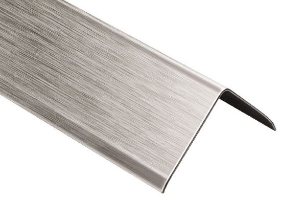 ECK-K Retrofit Heavy-Duty Edge-Protection Profile for Outside Corner 90° - Brushed Stainless Steel (V2) 9/16" x 4' 11"