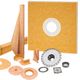 KERDI-SHOWER-KIT Shower Kit with Center Outlet Position KERDI-SHOWER-KIT with 2" PVC Flange and Stainless Steel Grate 48" x 48"