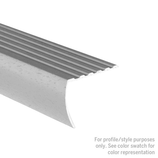 Nez de marche en aluminium avec tombant Or anodisé martelé 1 1/8" x 12'