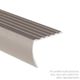 Nez de marche en aluminium avec tombant, Bronze foncé martelé - 1 3/8" x 12'