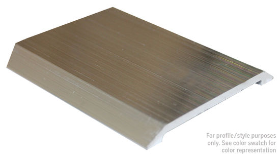 Seuil lisse en aluminium, Perforations au centre - Finition d'usinage - 2 1/2" x 12'
