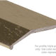 Barre biseautée en aluminium résidentielle chêne doré metal decor 1-1/2" x 12'