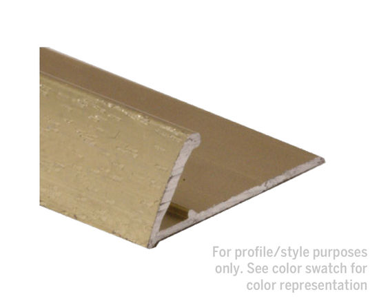 Moulure à tapis robuste en aluminium - Sans punaises - Or anodisé martelé - 16 mm (5/8") x 3.7 m (12')