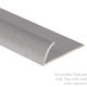 Aluminum Tapdown Pinless Residential Contour, Hammered Silver - 1/2" x 12'