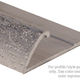 Moulure en aluminium pour tapis commercial sans punaises, Argent martelé - 3/4" x 12'