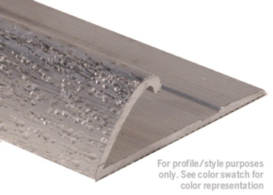 Moulure en aluminium pour tapis commercial sans punaises, Argent martelé - 3/4" x 12'